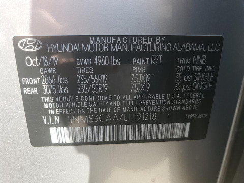 2020 Hyundai Santa Fe с пробегом 48 197 км