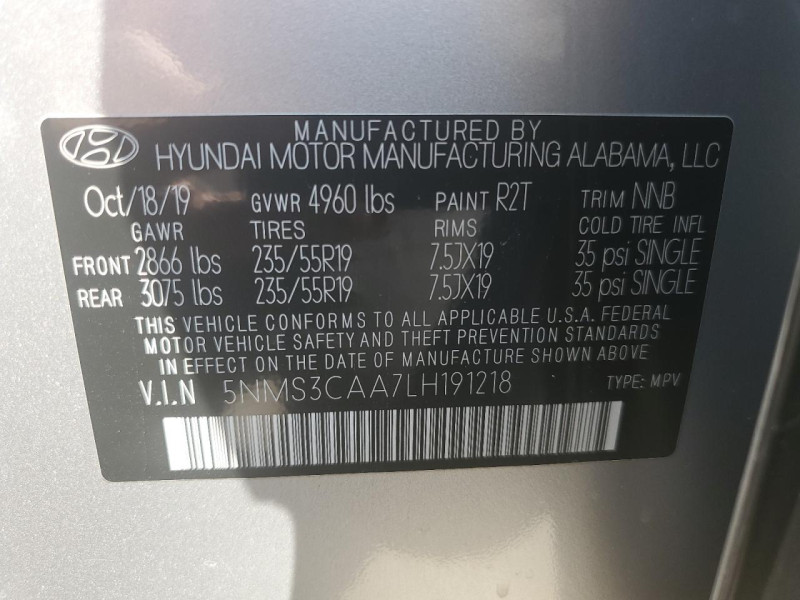 2020 Hyundai Santa Fe с пробегом 48 197 км