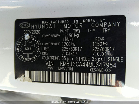 2021 Hyundai Tucson с пробегом 125 704 км